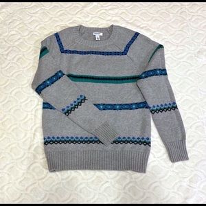 Old Navy Sweater Large Vintage Gray Blue Green
